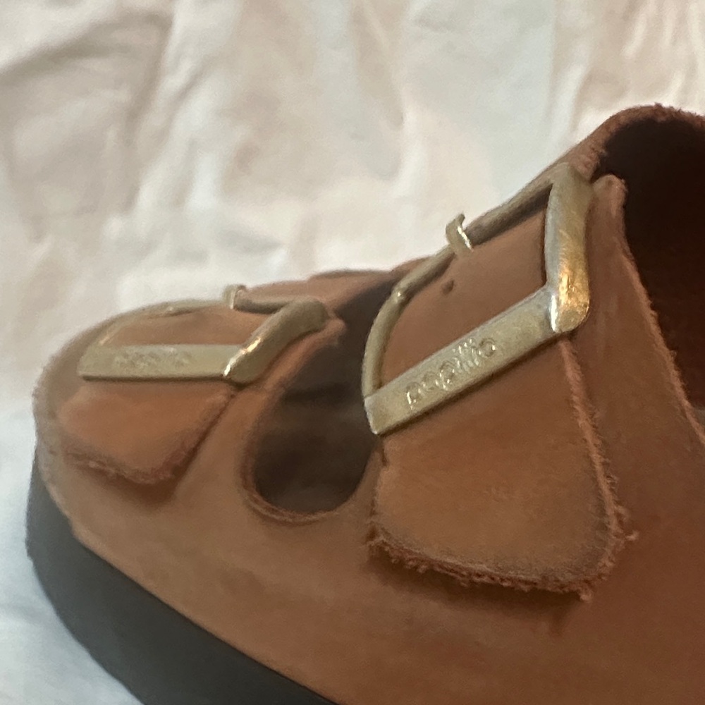 Papillio by Birkenstock Cognac Leather Double-Buckle Sandals - Picture 10 of 10